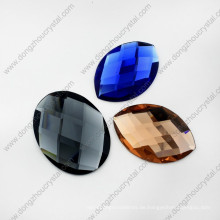 Beste Qualität facettierte farbige dekorative spezielle ovale Glasperlen für Schuhe